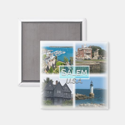 Aimant US0147 Amérique, États-Unis, Salem, réfrigérateur (Recto/Verso)