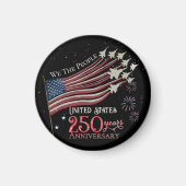 Aimant US 250th Anniversary We the People Liberty Round (Devant)