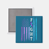 Aimant Us Flag Suicide Prevention Awareness Fight Wear Pu (Recto/Verso)
