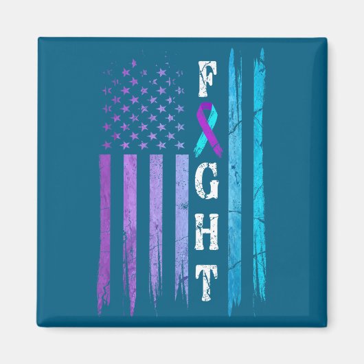 Aimant Us Flag Suicide Prevention Awareness Fight Wear Pu (Devant)