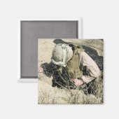 Aimant US Marine saute dans un trou (Recto/Verso)