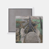 Aimant US Marine tire une mitrailleuse de calibre M2 50 (Recto/Verso)