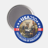 Aimant USA 250 - 1776-2026 - Déclaration d'indépendance (Recto/Verso)