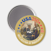 Aimant USA 250 - 1776-2026 - Déclaration d'indépendance (Recto/Verso)