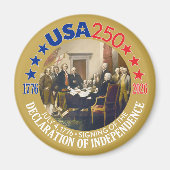 Aimant USA 250 - 1776-2026 - Déclaration d'indépendance (Devant)