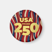 Aimant USA 250 Years American Flag July 4th 2026 (Devant)