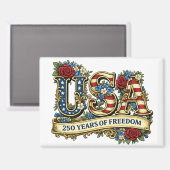 Aimant USA America's 250th Anniversary (Recto/Verso)