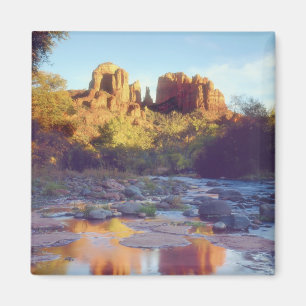 Aimant USA, Arizona, Sedona. Le reflet de la Roche de la 