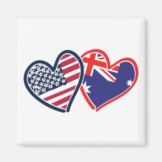 Aimant USA—Australie-Amour (Devant)
