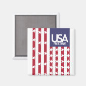 AIMANT USA/EEUU FREE STARS FLAG BY MASANSER PIXELAT (Recto/Verso)