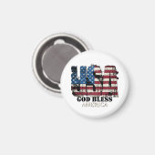 Aimant USA God Bless America (Recto/Verso)