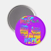 Aimant USA Hope : Nous sommes plus forts ensemble (Recto/Verso)