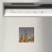 Aimant USA, Illinois, Chicago : City Skyline / Soirée (In Situ (Lave-vaisselle))