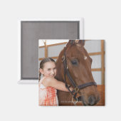 Aimant USA, Illinois, Metamora, Portrait de sourire (Recto/Verso)