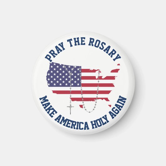 AIMANT USA MAP AMERICAN FLAG HOLY ROSARY (Devant)