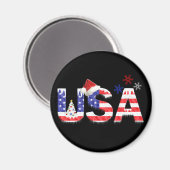 Aimant USA pour Noël (Recto/Verso)
