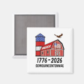 Aimant USA Semiquincentennial 250th Anniversary 1776-2026 (Recto/Verso)