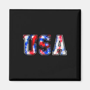 Aimant Usa Tie Dye Patriotique Rouge Blanc Bleu 4 juillet