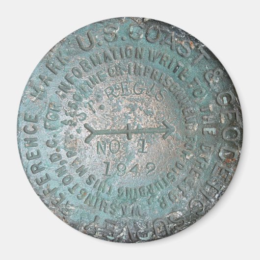 Aimant USGS Benchmark, St. Regis Mountain Geodetic Survey (Devant)