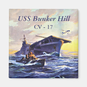 Aimant USS Bunker Hill en mer