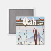 Aimant Utah pour skier ! (Recto/Verso)
