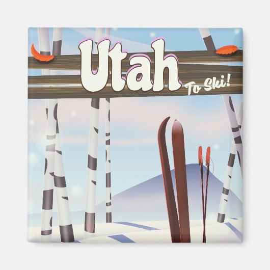 Aimant Utah pour skier ! (Devant)