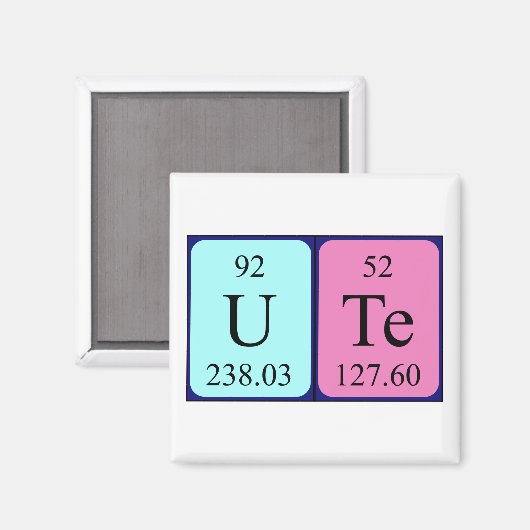 Aimant Utiliser l'aimant de nom de table périodique (Recto/Verso)