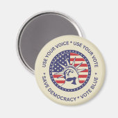 Aimant Utiliser Votre Vote Badge De Liberté Patriotique (Recto/Verso)