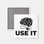 Aimant Utilisez-le - Conception de cerveau (Recto/Verso)
