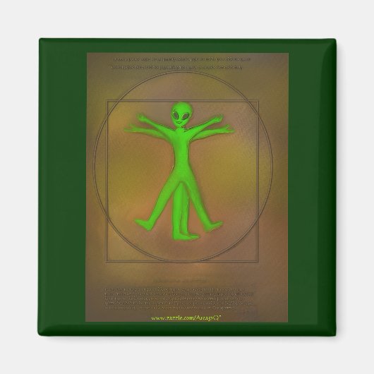 Aimant v2 de l'Alien spatial vitruvien (Devant)