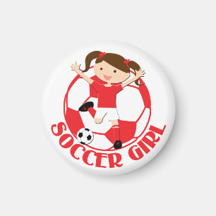 Aimant V2 rouge et blanc de la fille 1 et de la boule du