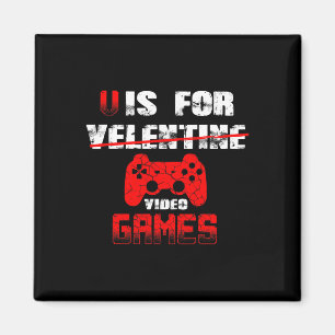 Aimant V Est Pour Jeux Vidéos Garçons Valentines Jour Enf