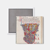 Aimant 'V' initial historique représentant une scène (Recto/Verso)