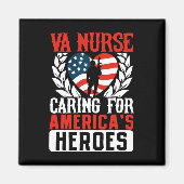 Aimant Va Nurse Americas Heros Merica Us Flag Patriot Vet (Devant)