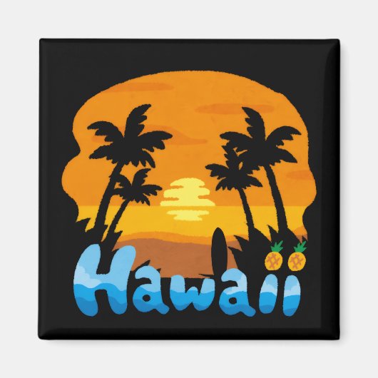 Aimant Vacances à Hawaï  (Devant)