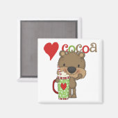Aimant Vacances d'amour de cacao d'ours (Recto/Verso)