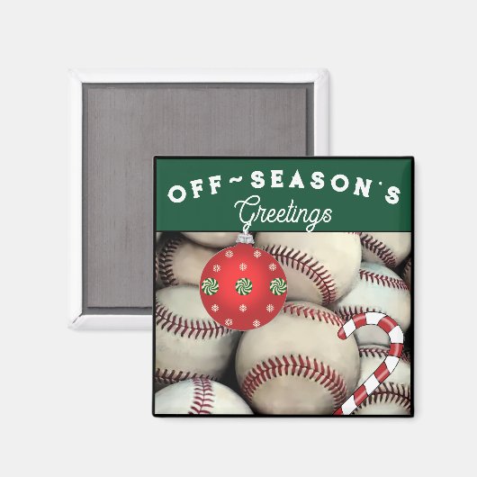 Aimant Vacances de baseball Cadeau Noël Stocking Stuffers (Recto/Verso)
