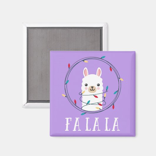 Aimant Vacances de Noël Fa La Llama (Recto/Verso)