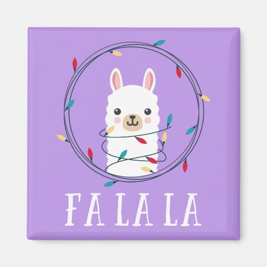 Aimant Vacances de Noël Fa La Llama (Devant)