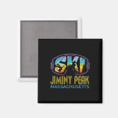 Aimant Vacances de ski à Jiminy Peak Machusetts  (Recto/Verso)