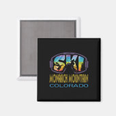 Aimant Vacances de ski à Ski Monarch Mountain Colorado (Recto/Verso)