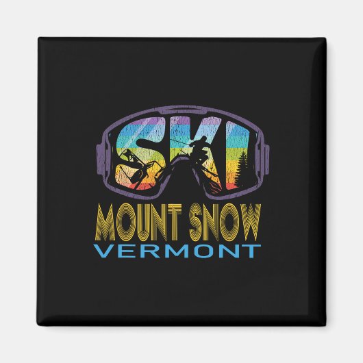Aimant Vacances de ski à Ski Mount Snow Vermont  (Devant)