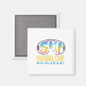 Aimant Vacances de ski à Sugarloaf Maine  (Recto/Verso)