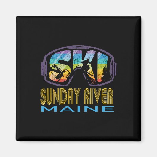 Aimant Vacances de ski à Sunday River Maine  (Devant)