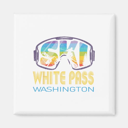 Aimant Vacances de ski White P Washington (Devant)