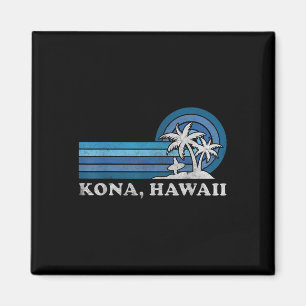Aimant Vacances d'été en famille vintage à Kona Hawaii Be