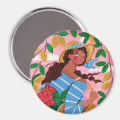 Aimant Vacances d'été pour femme italienne (Recto/Verso)