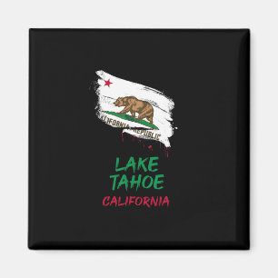 Aimant Vacances Drapeau Tache De Peinture Lake Tahoe Cali