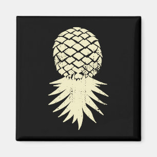 Aimant Vacances drôles et subtiles avec un ananas à l'env