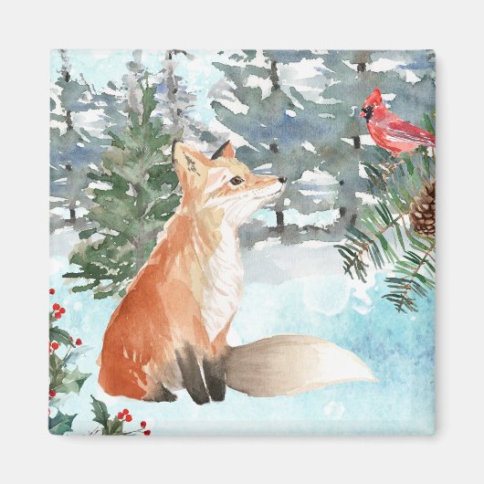 Aimant Vacances du renard des bois (Devant)